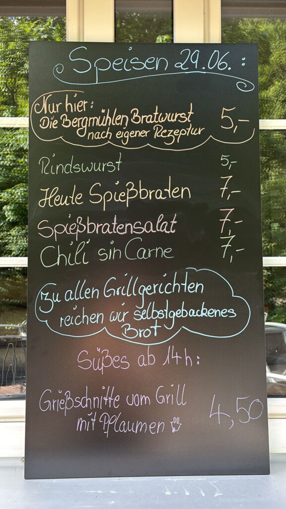 Biergarten Angebot für den 29.06.2025