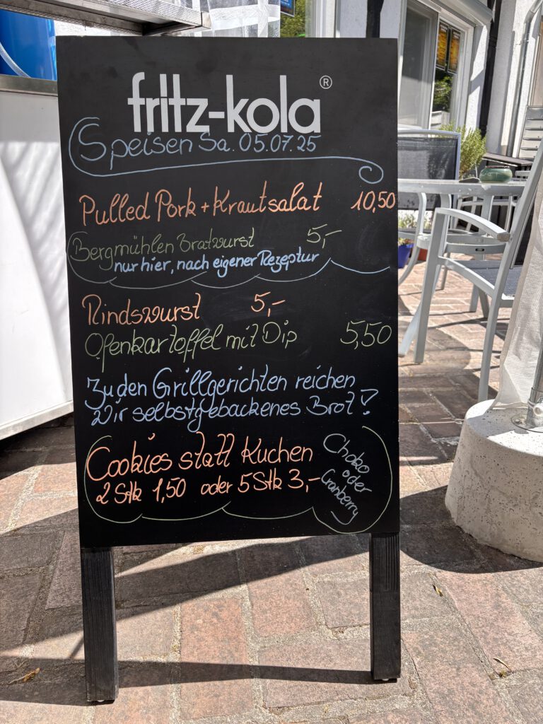 Speisen im Biergarten Samstag 05.07.2025