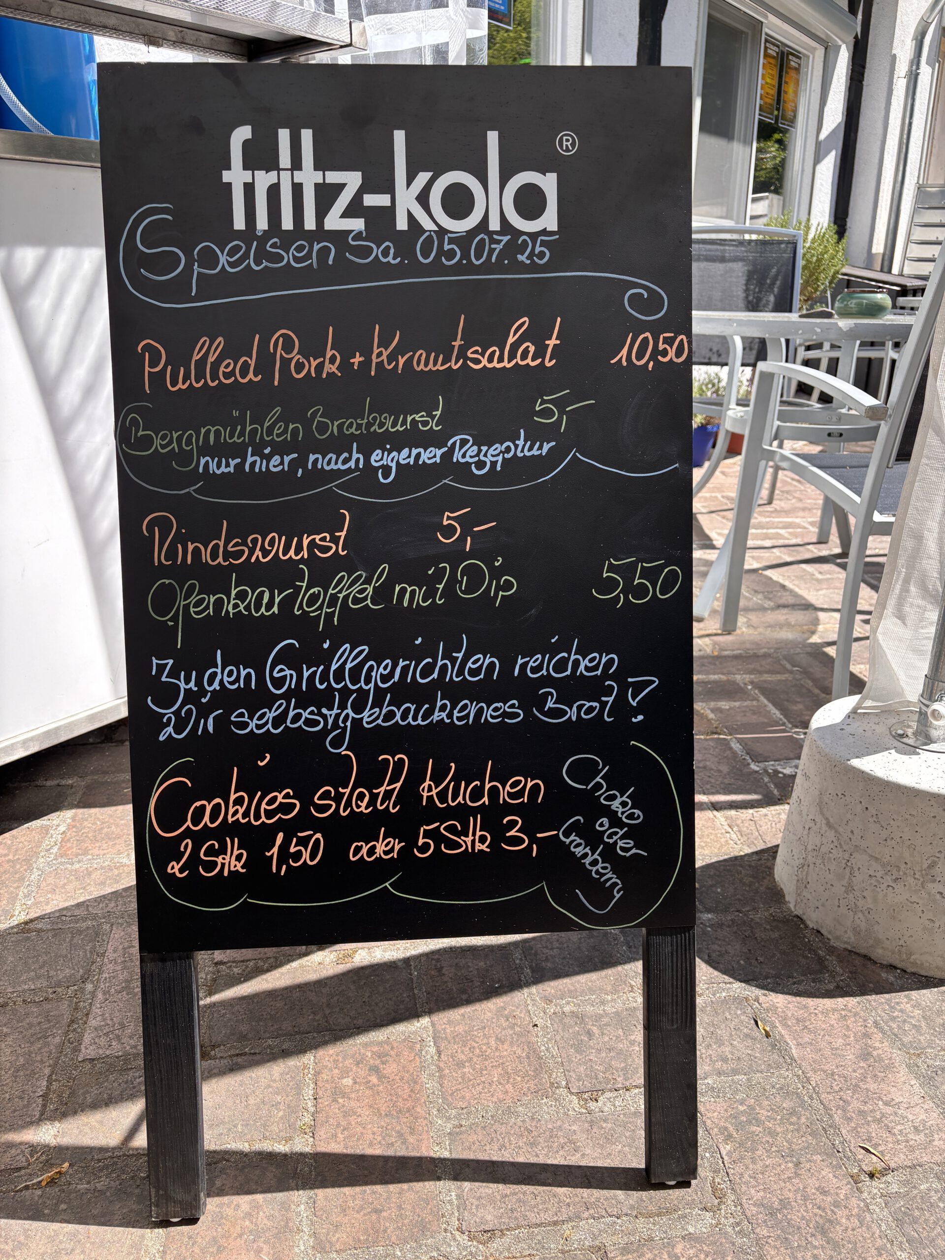 Speisen im Biergarten Samstag 05.07.2025