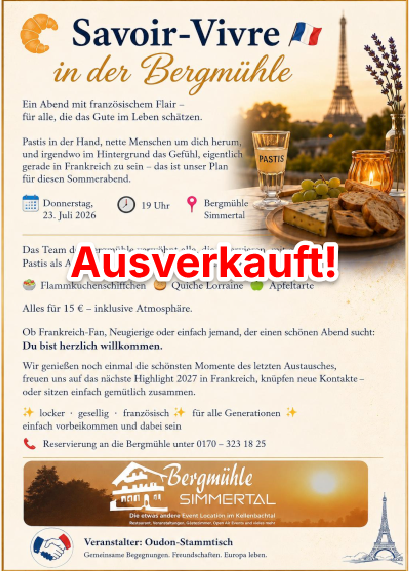 Savoir vivre Ausverkauft