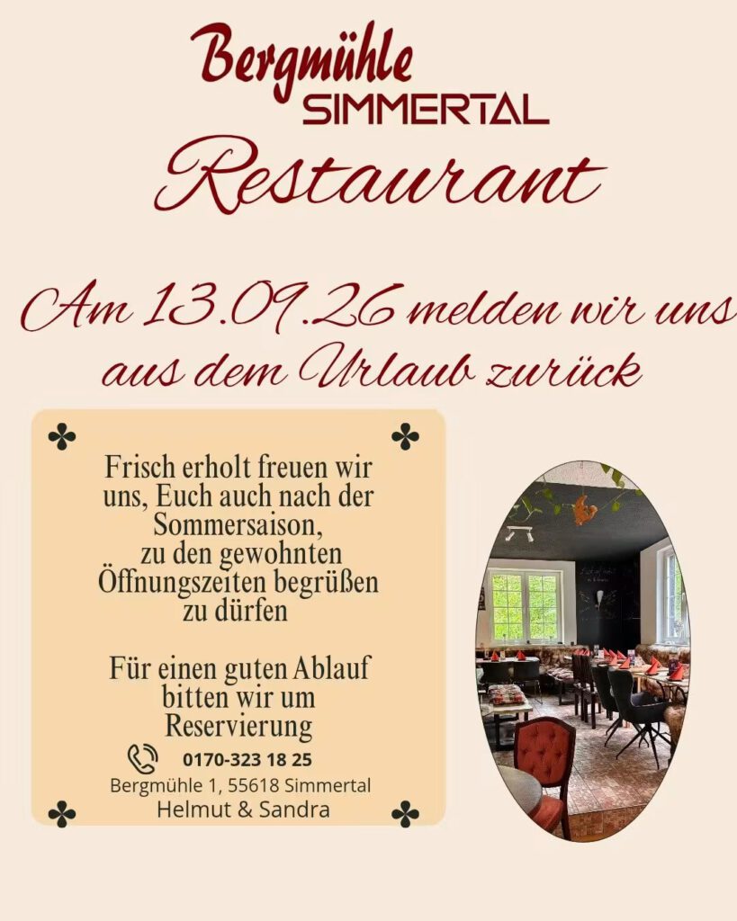 Am 13.09. melden wir uns aus dem Urlaub zurück